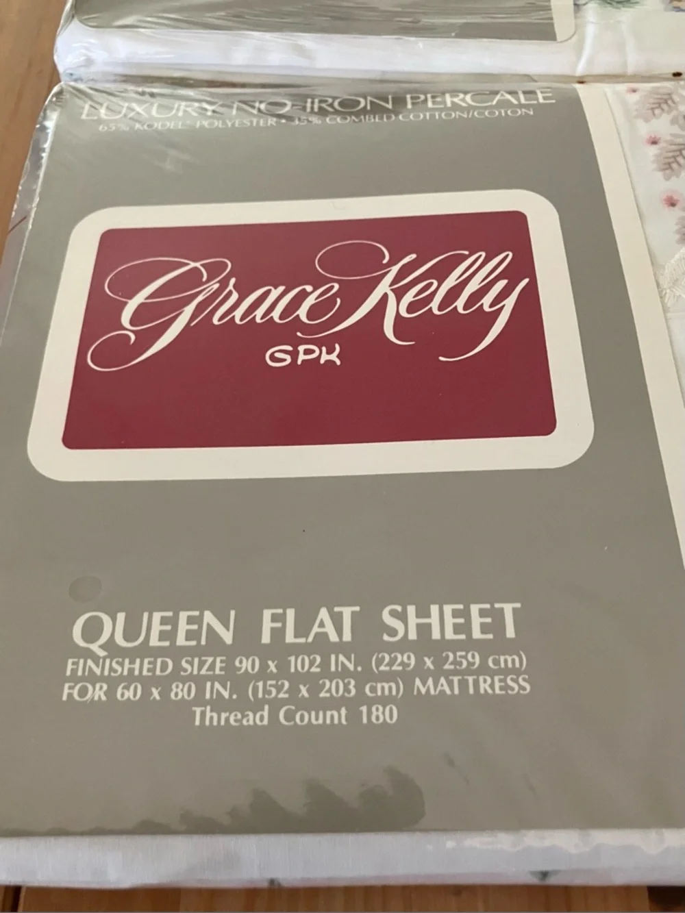 NEW Grace Kelly GPK Lot of 2 Queen Flat Sheets- Vintage No Iron Percale